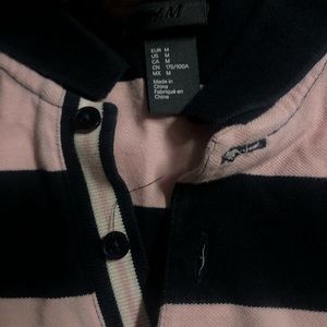 Pink and NAVY blue striped shirt